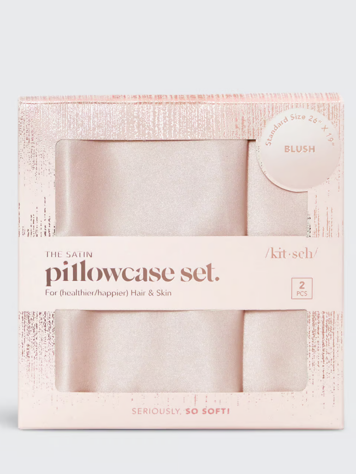 Satin Pillowcase 2pc Set | Blush